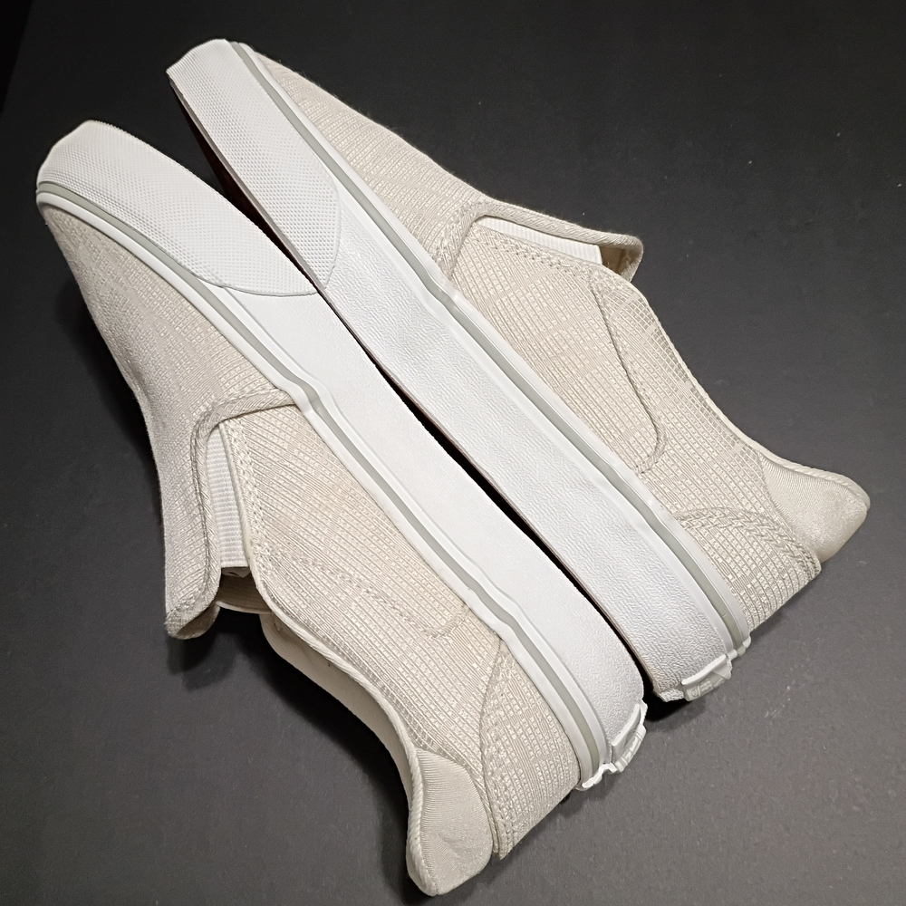 Vans Cream Classic Slip-on Deluxe Comfort Women's Shoes - Picture 4 of 11